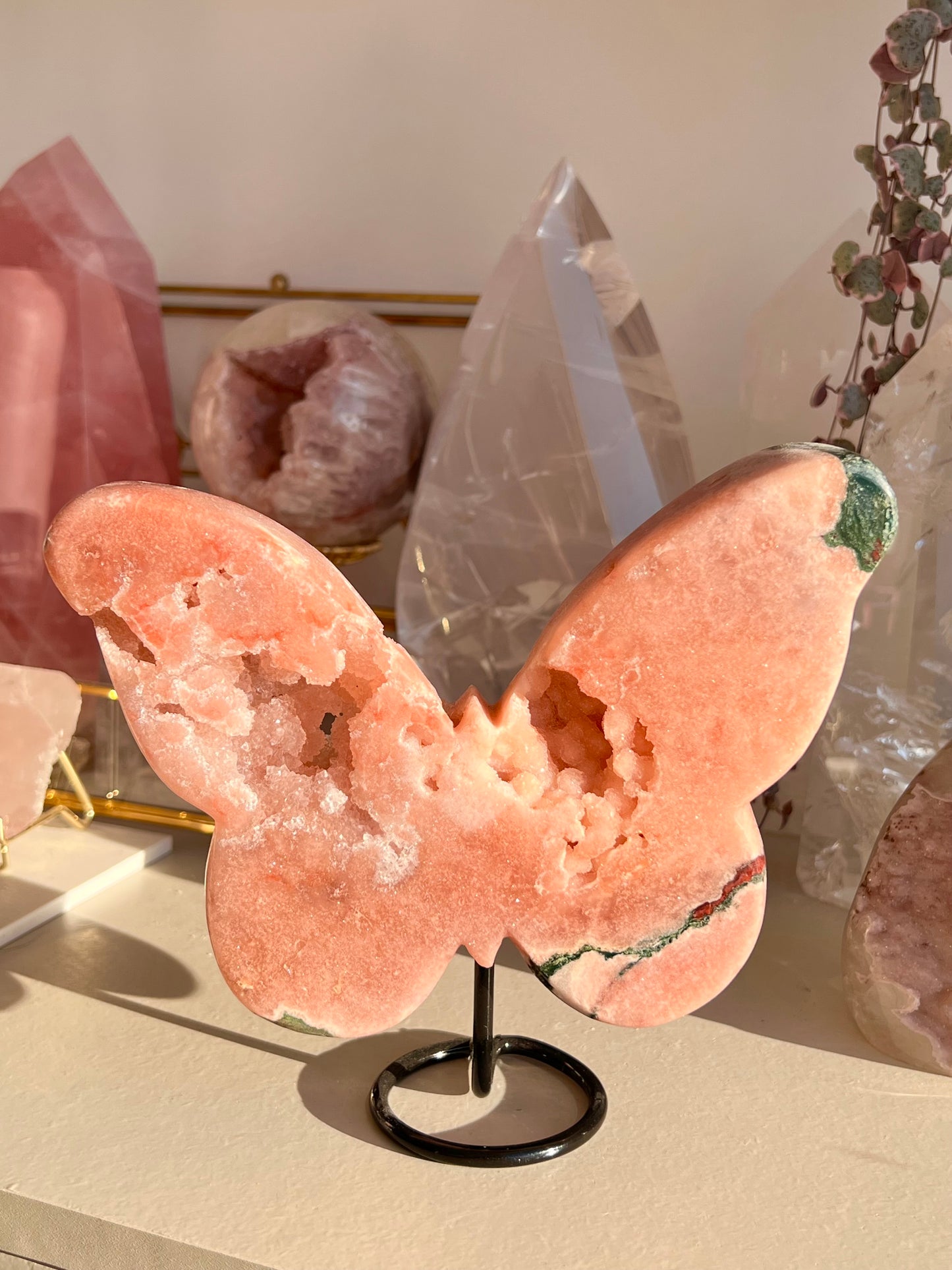 Pink amethyst butterfly