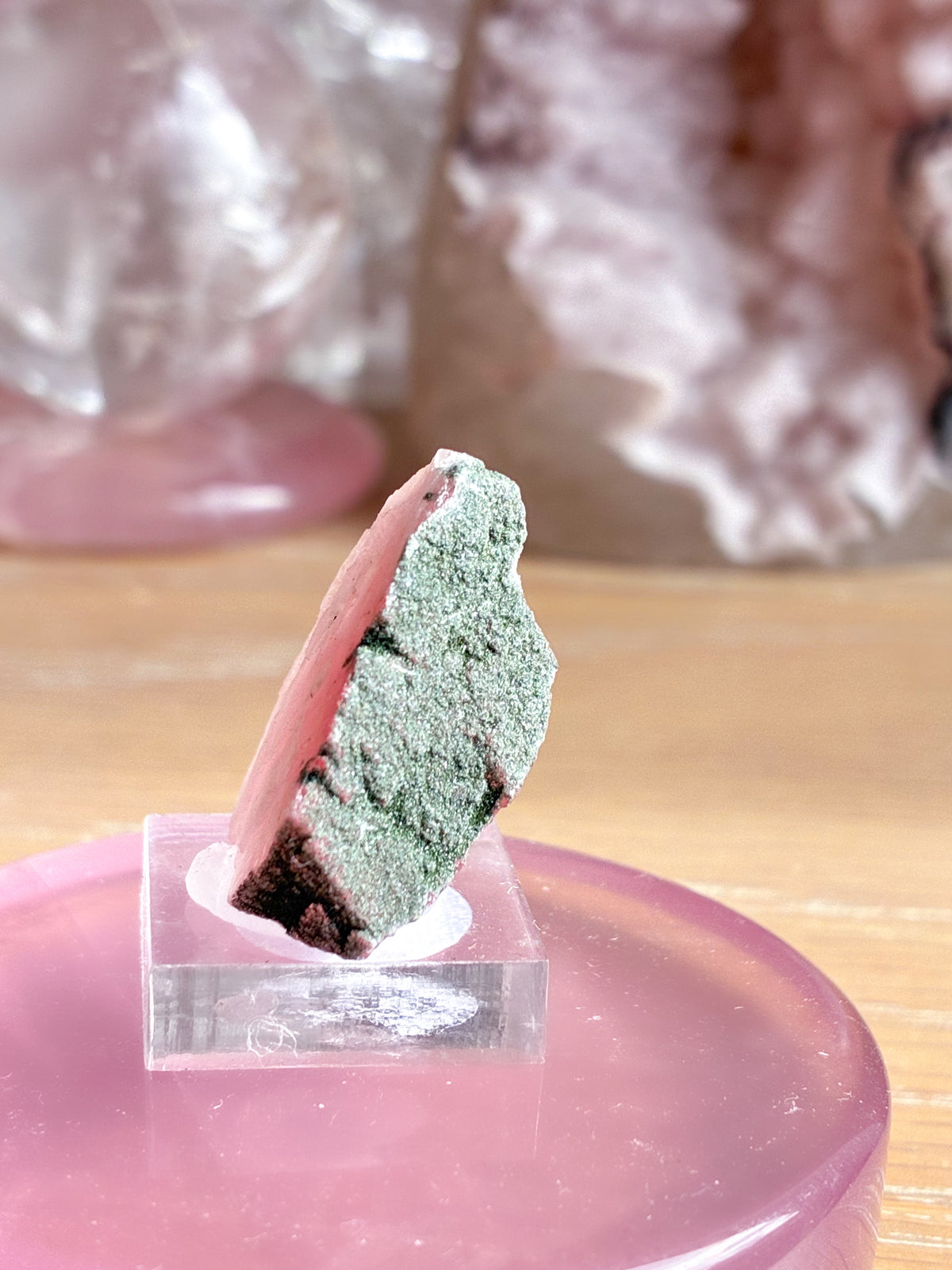 Swiss pink fluorite specimen
