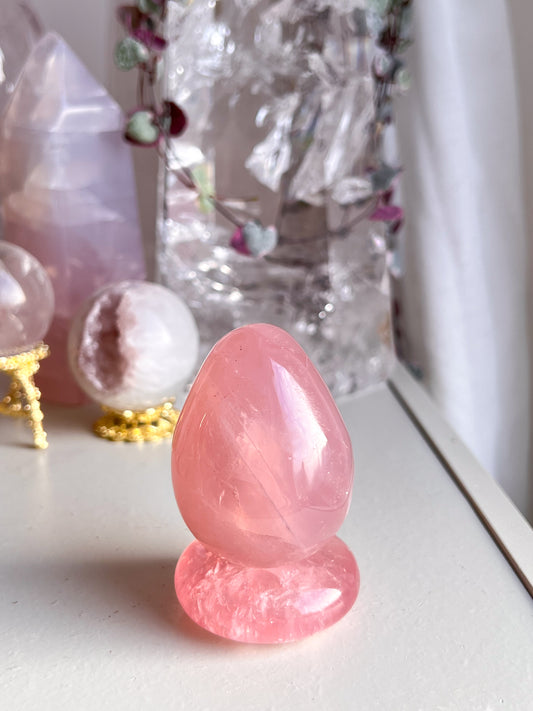 Star Rose Quartz egg