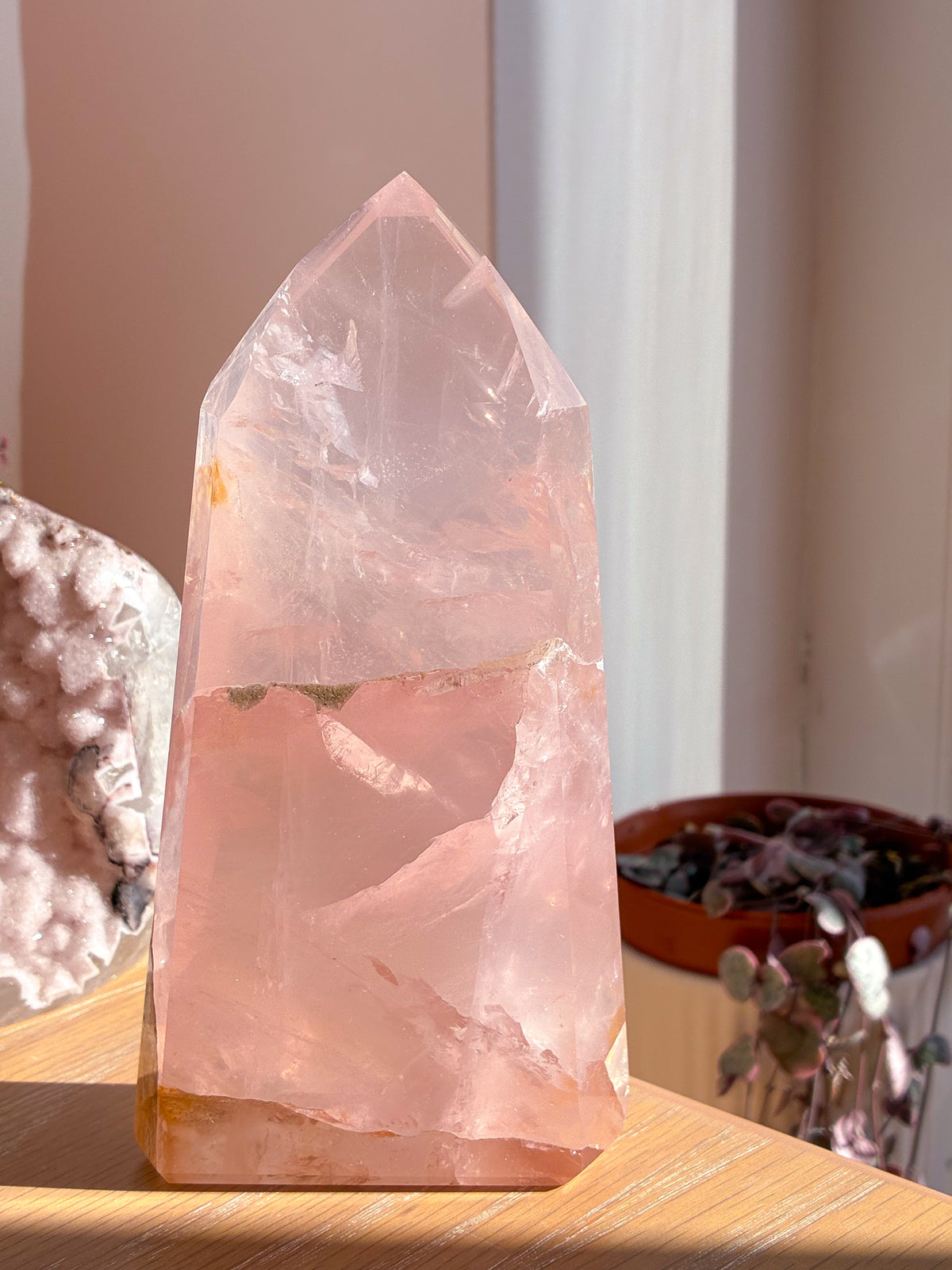 Brazlian Rose Quartz tower