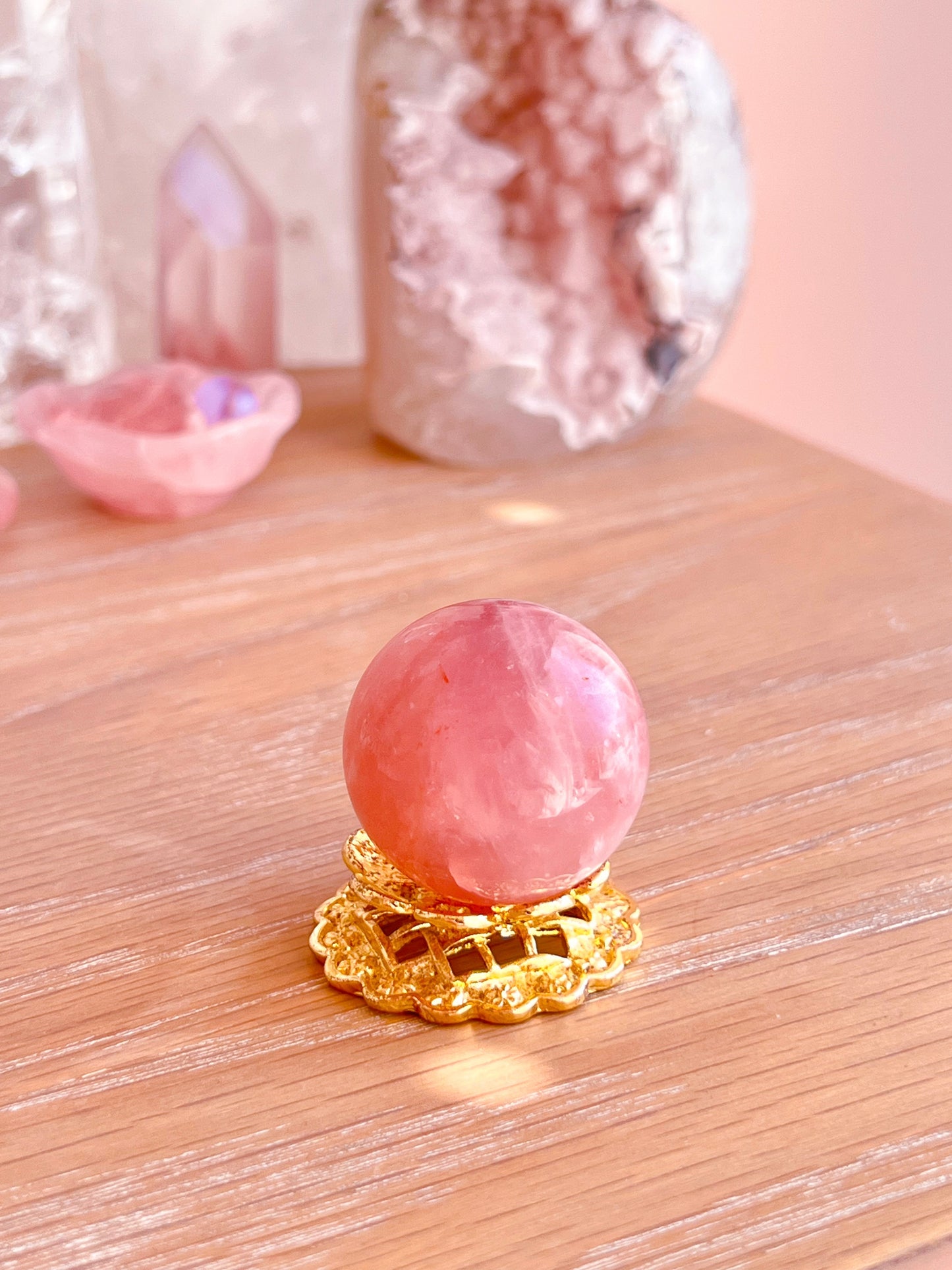 Lavender Rose Quartz sphere