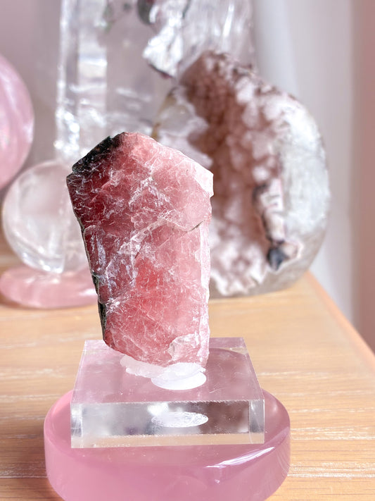 Swiss pink fluorite specimen