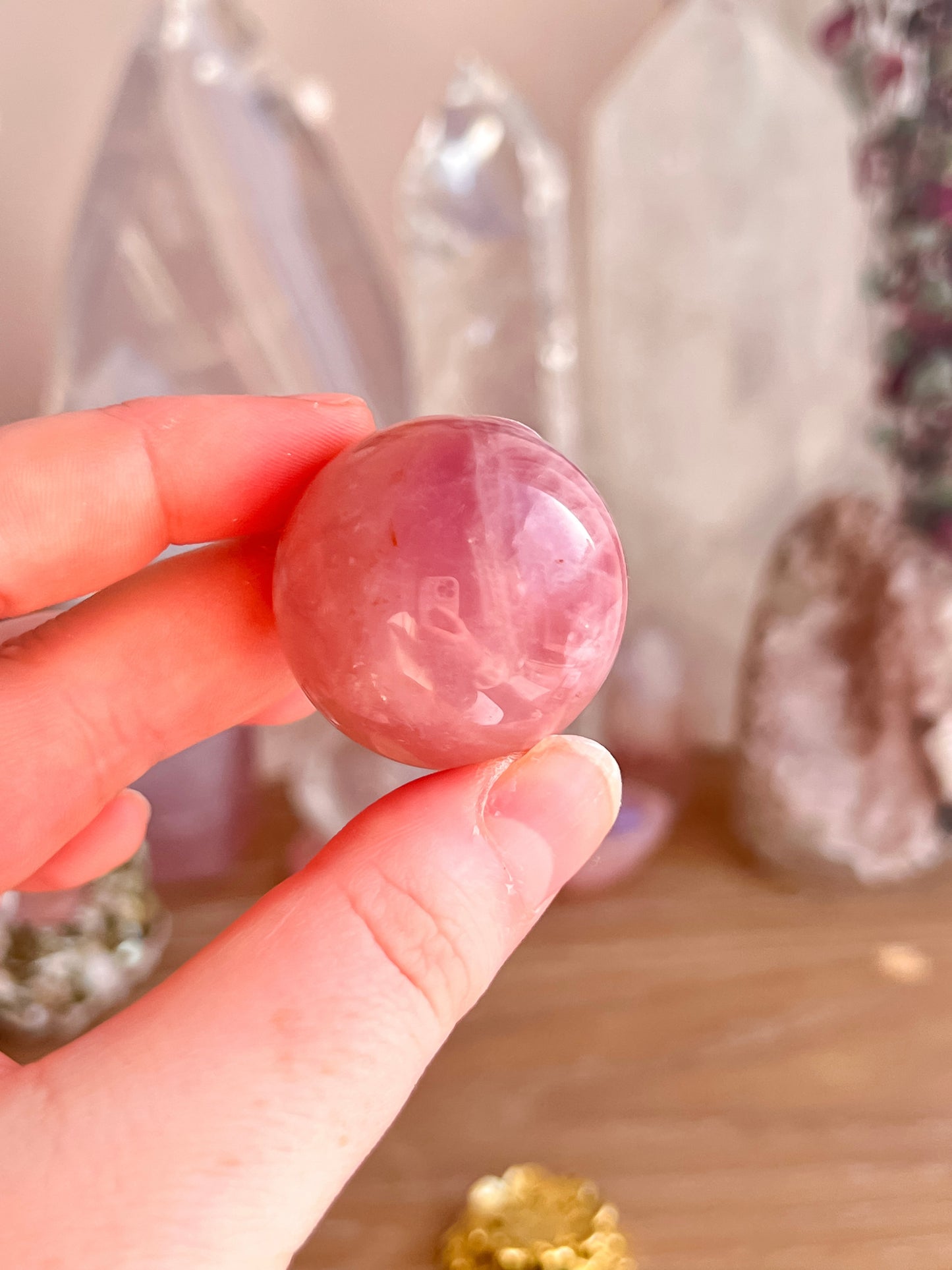 Lavender Rose Quartz sphere