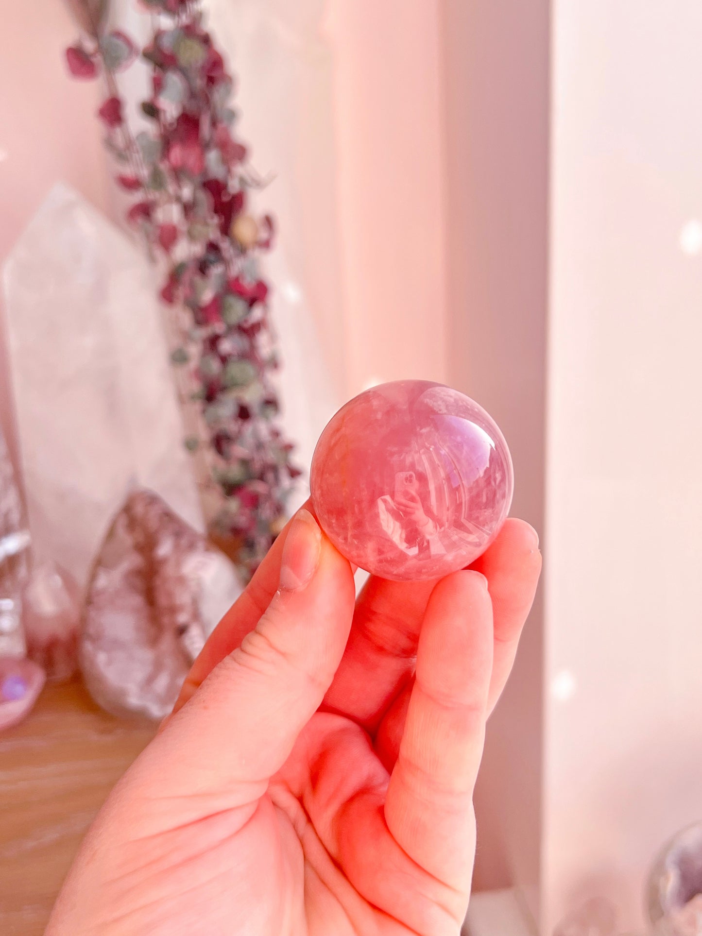 Lavender Rose Quartz sphere