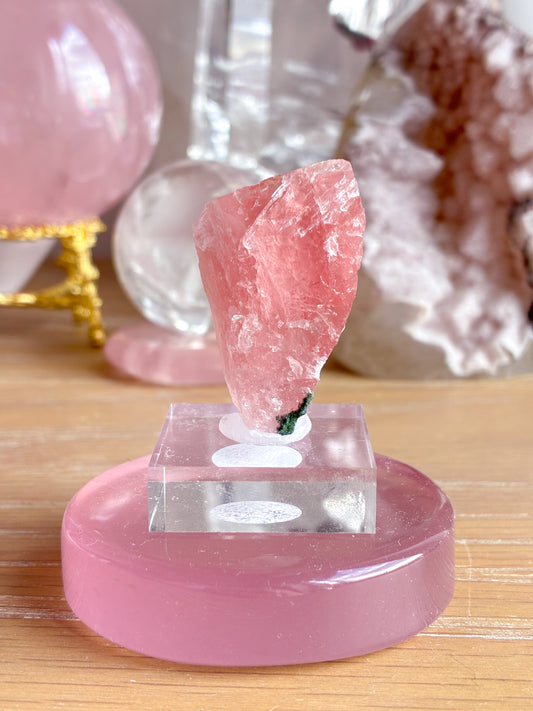 Swiss pink fluorite specimen