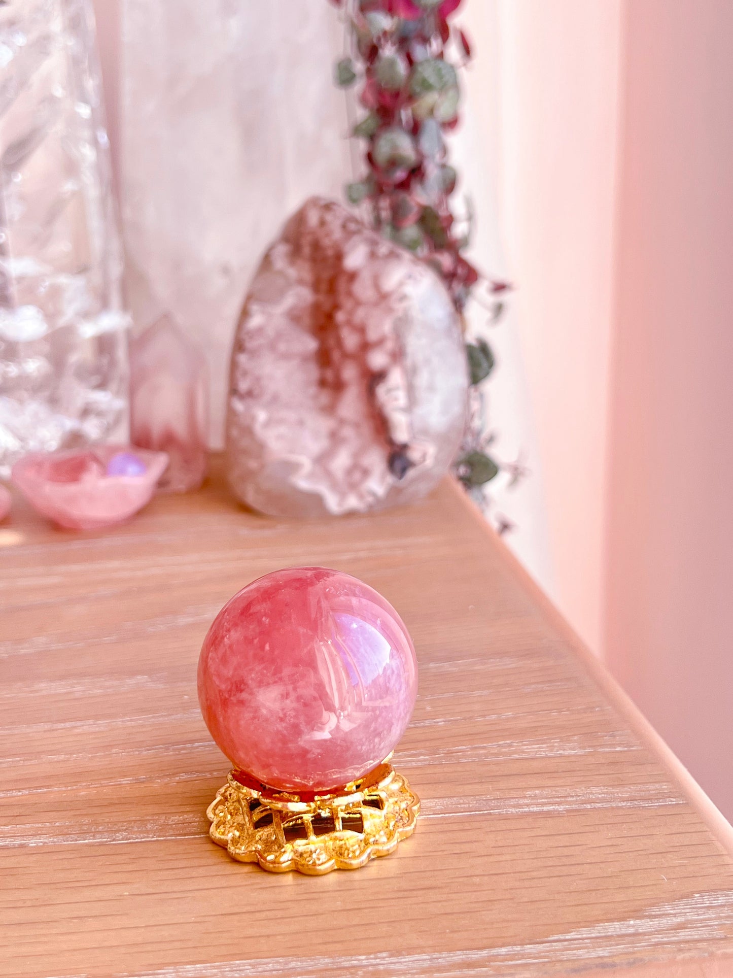 Lavender Rose Quartz sphere