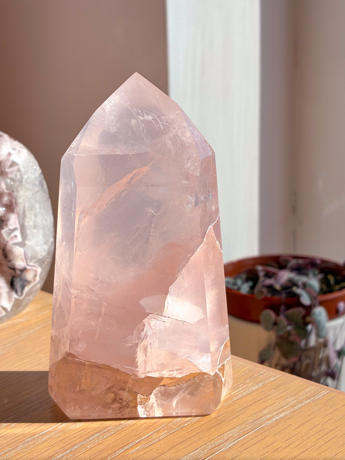 Brazlian Rose Quartz tower