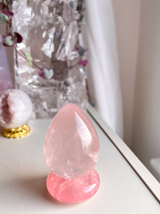 High Grade Star Rose Quartz egg