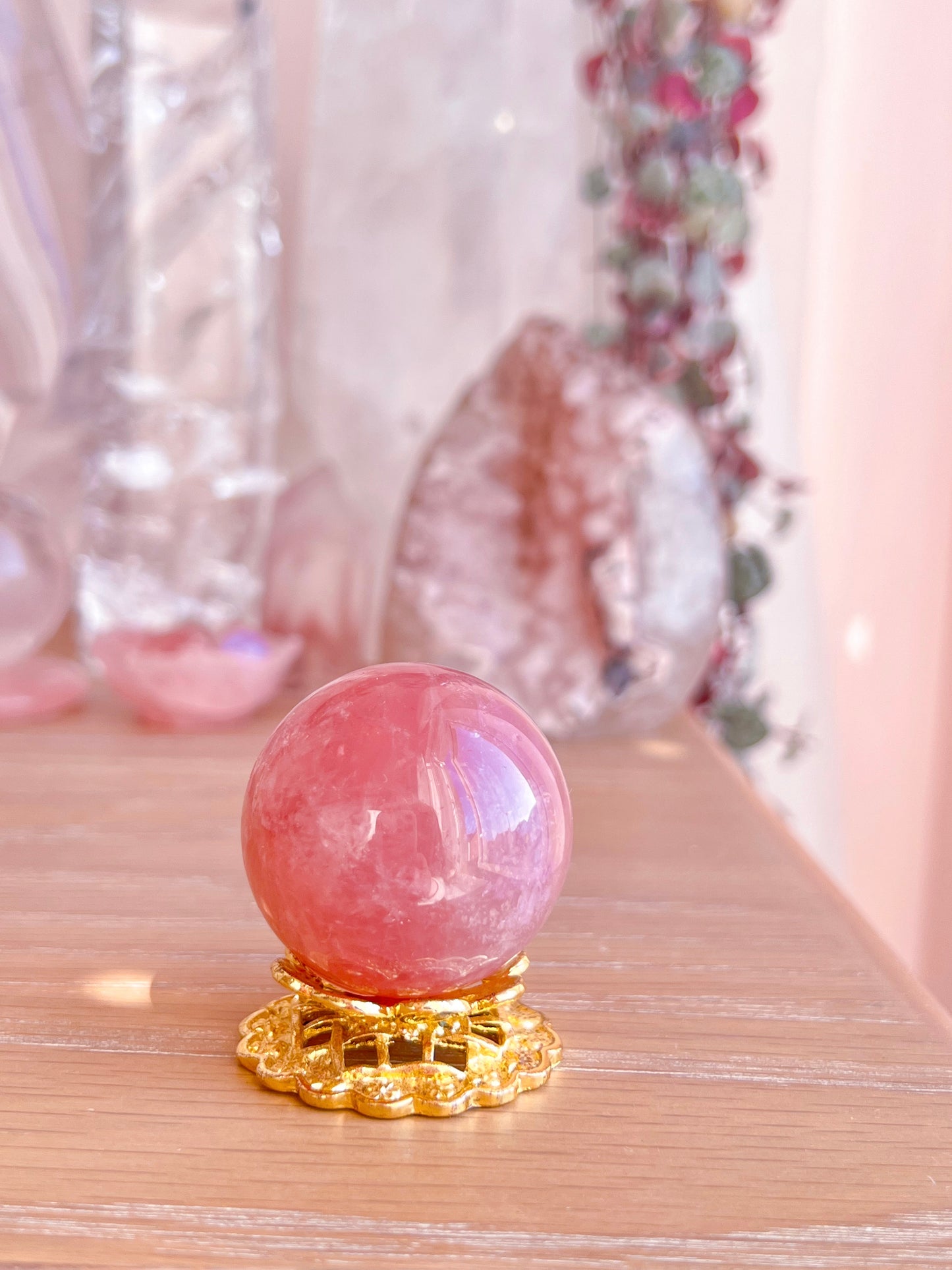 Lavender Rose Quartz sphere