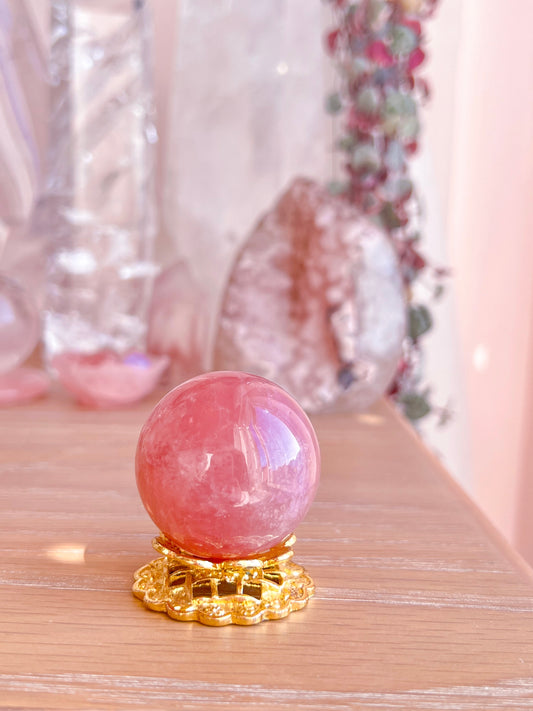 Lavender Rose Quartz sphere