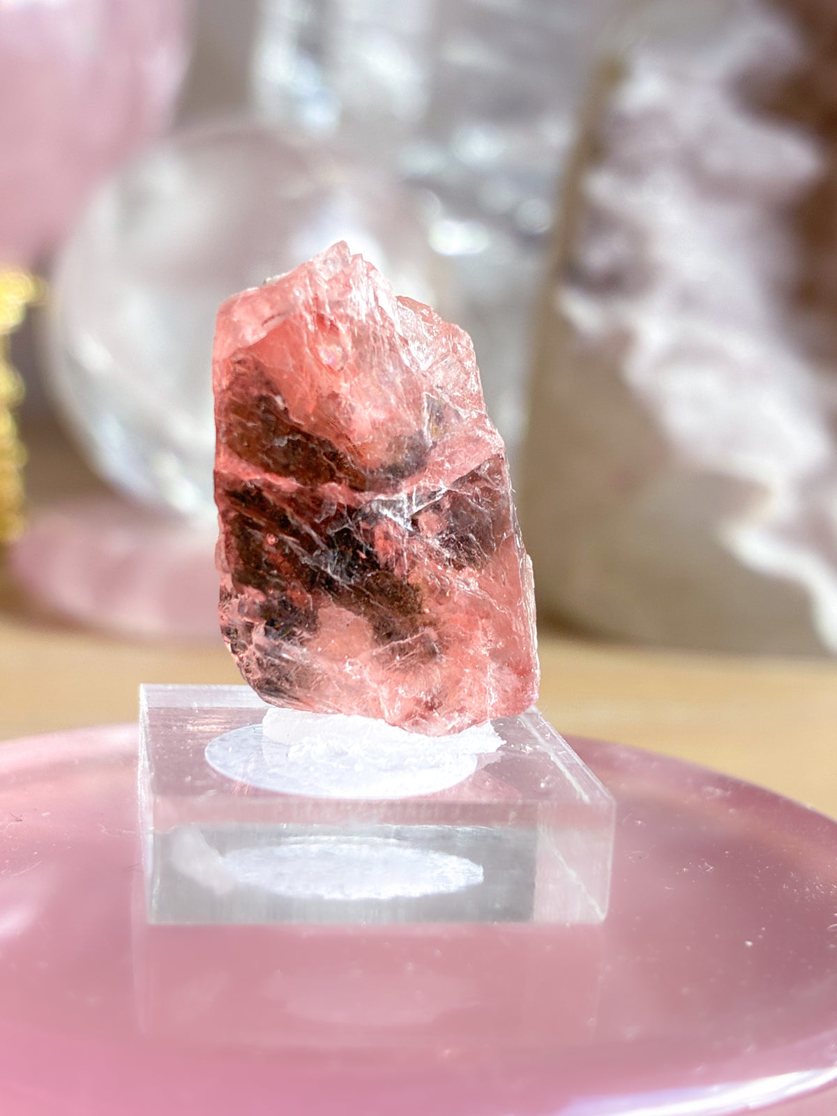 Swiss pink fluorite specimen