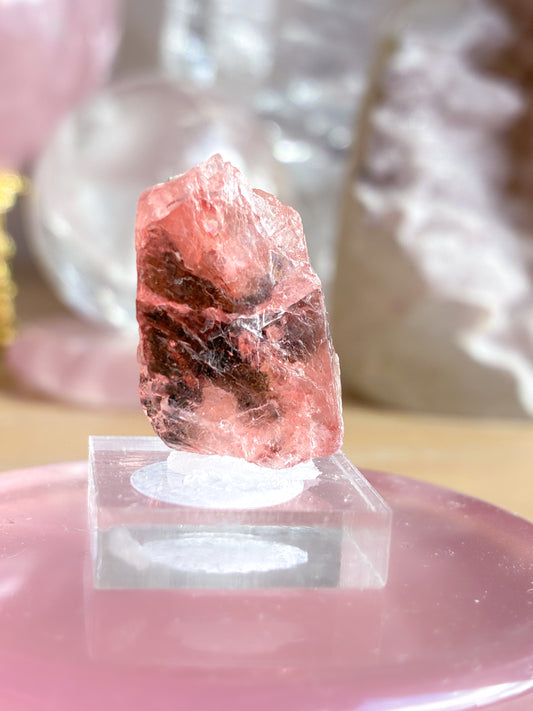 Swiss pink fluorite specimen