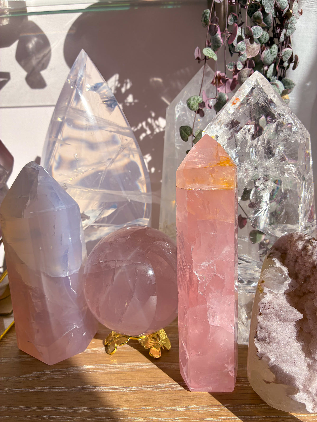 Brazlian Rose Quartz tower